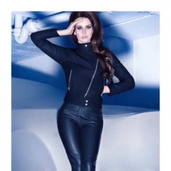 H&M Lana Del Ray Black Moto Biker Jacket Zipper Size 4 Zipper Cuffs Thick Fabric - Picture 13 of 13